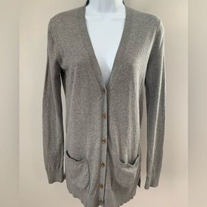 Gap Elegant Gray Women's Cardigan with Pockets